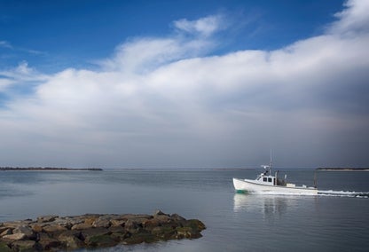 Boat on Barnegat Bay in New Jersey
